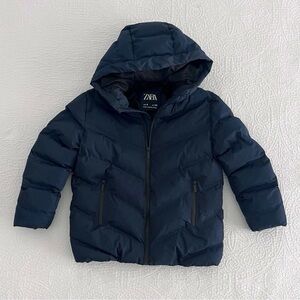 Zara Kids Dark Blue Puffer Coat